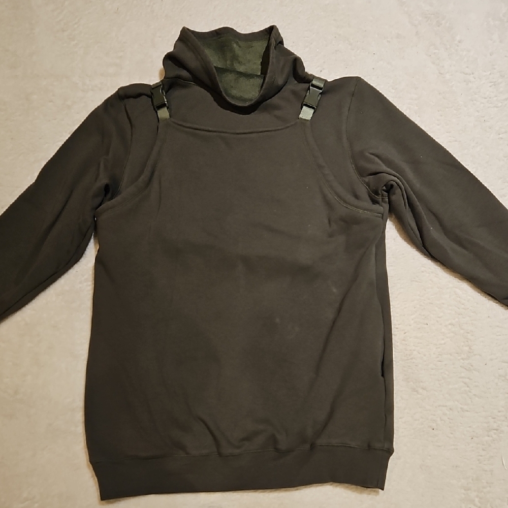 Latched Mama Nursing Dark Green Turtleneck Sweater